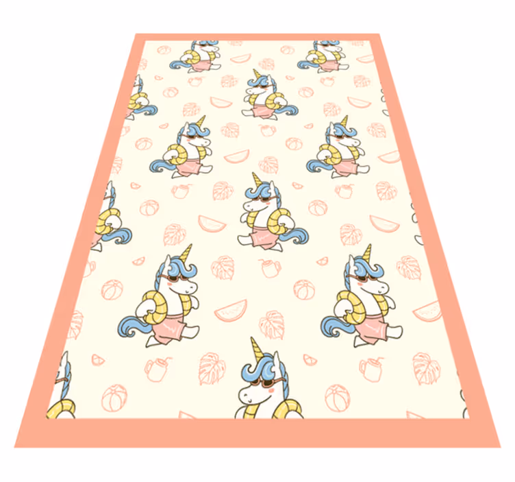 Unicorn cool cu ochelari de soare covor pentru animale - TenStickers