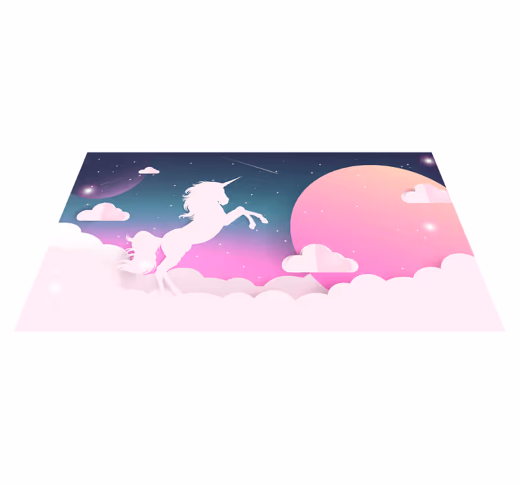 Covor de vinil pentru copii unicorn magic - TenStickers