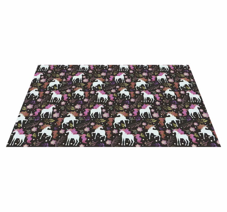 Alții covor de vinil motiv unicorn jucăuș - TenStickers