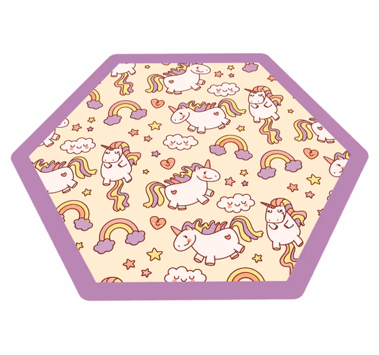 Covor de vinil pentru copii loc de joacă fantezie unicorn - TenStickers
