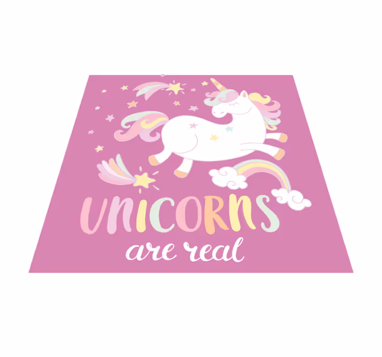 Covor de vinil pentru copii unicornii adevărate magie - TenStickers