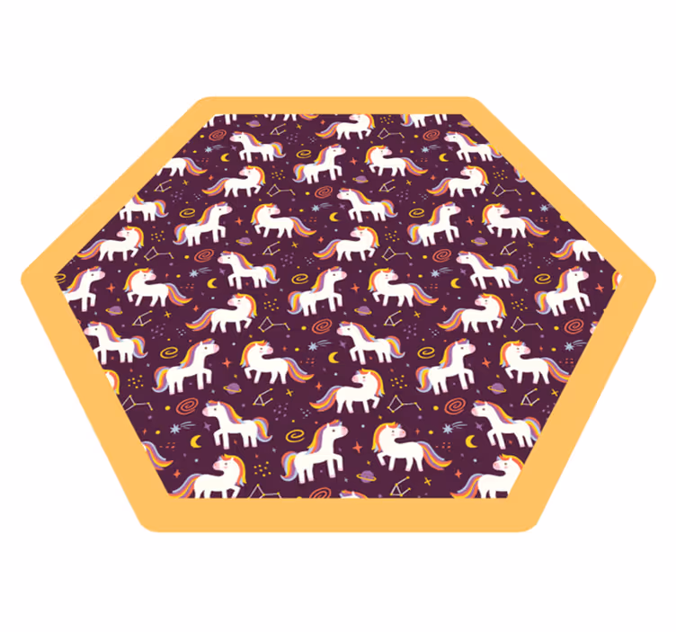 Covor de vinil pentru copii zona de joc unicorn - TenStickers