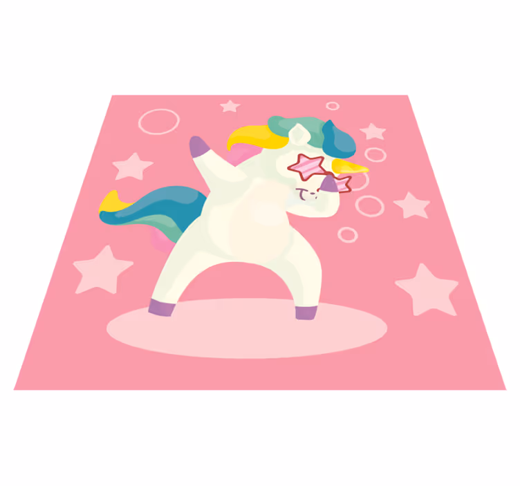 Covor de vinil pentru copii dansând magia unicorn - TenStickers