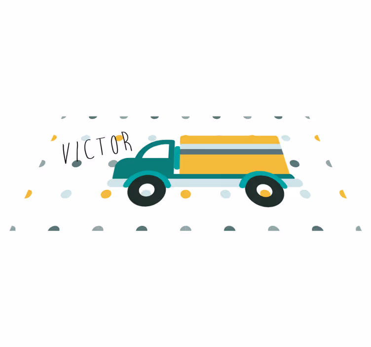 Camion cu nume mat personalizat - TenStickers