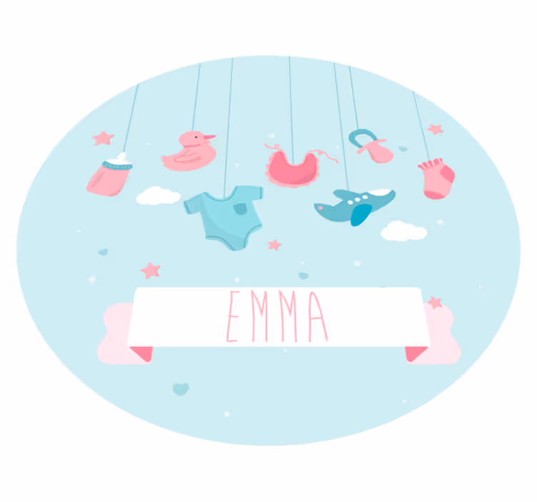 Covor de vinil pepiniere cresa personalizata - TenStickers