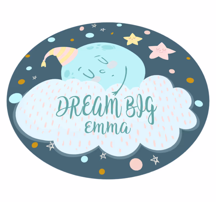 Visează text mare cu nume mat personalizat - TenStickers