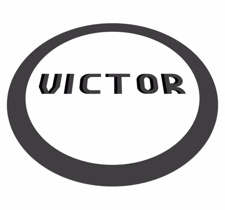 Covor de vinil cu nome monogramă personalizată - TenStickers