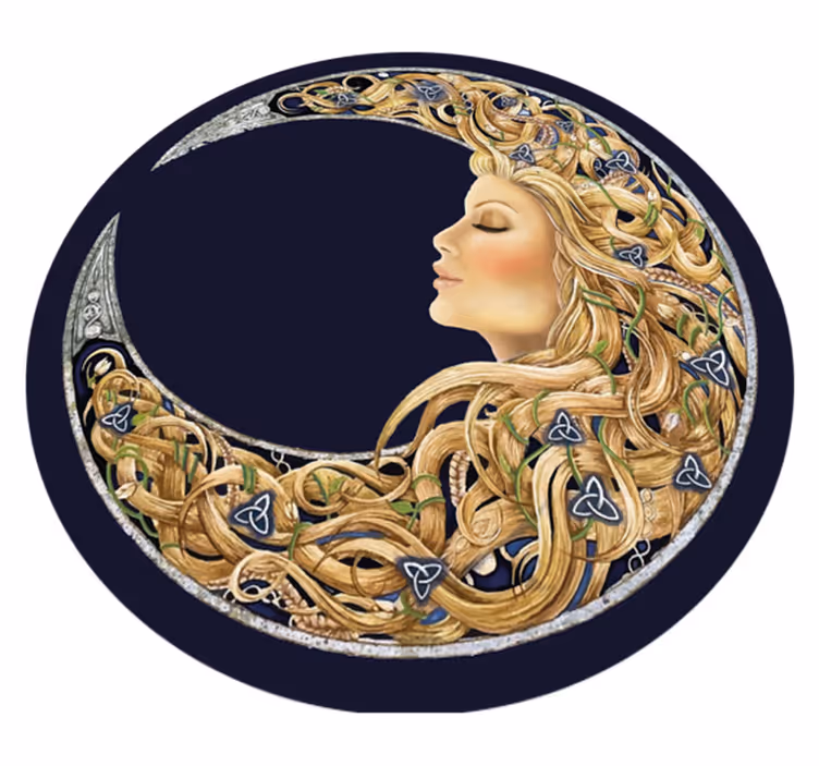 Covor de dormitor de artă lunară mistic - TenStickers