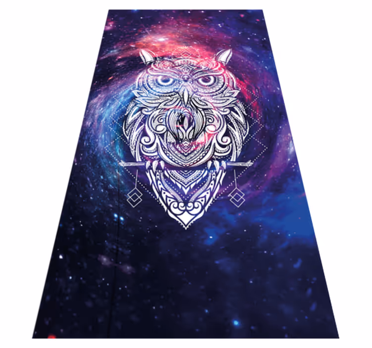 Covor geometric dormitor bufniță - TenStickers
