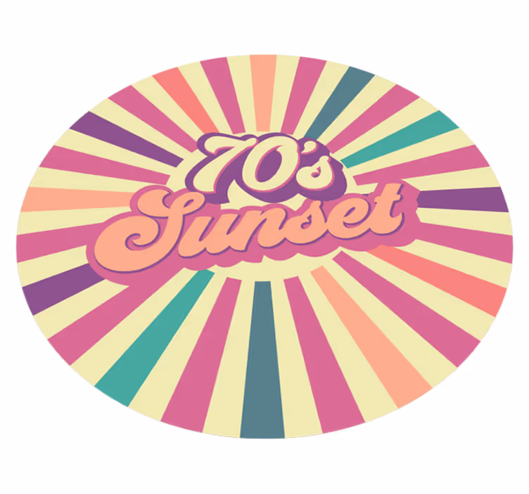 Covoare de vinil cu fraze vibe de apus de soare din anii '70 - TenStickers