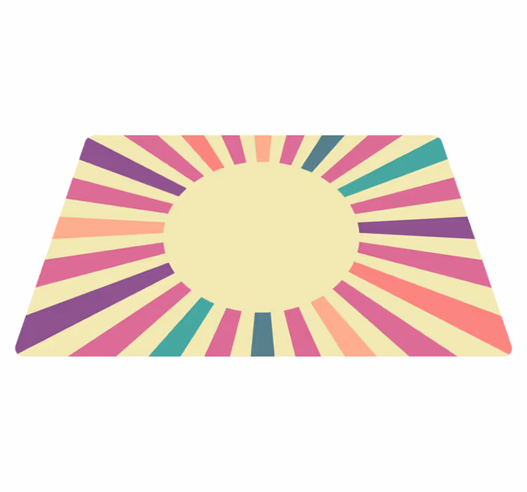 Covor de vinil geometric proiectarea liniilor radiante - TenStickers