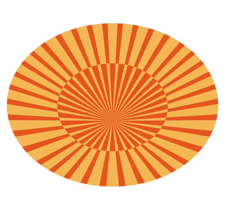 Covor vinil vărgat model circular sunburst - TenStickers