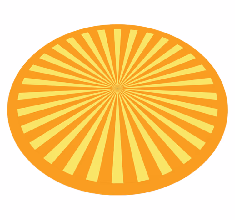 Covor vinil vărgat matrice circulară sunburst - TenStickers