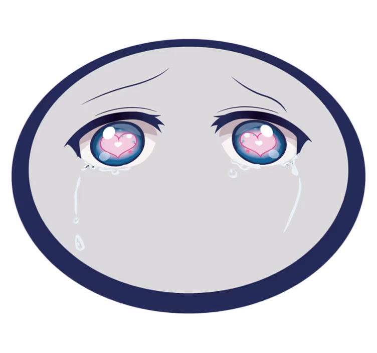 Plângând anime ochi covor de vinil pentru adolescenți - TenStickers