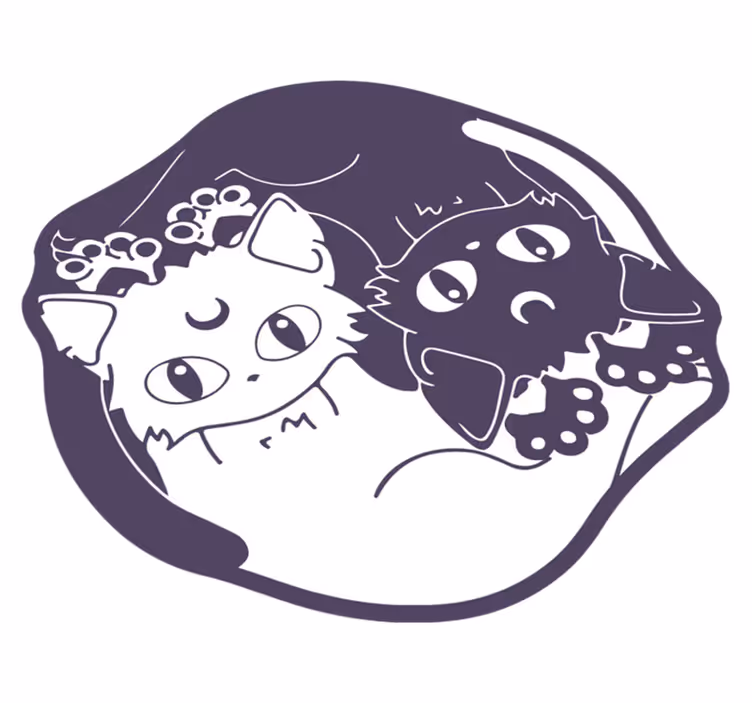 Covor de vinil pentru copii duo de pisici jucăușe - TenStickers