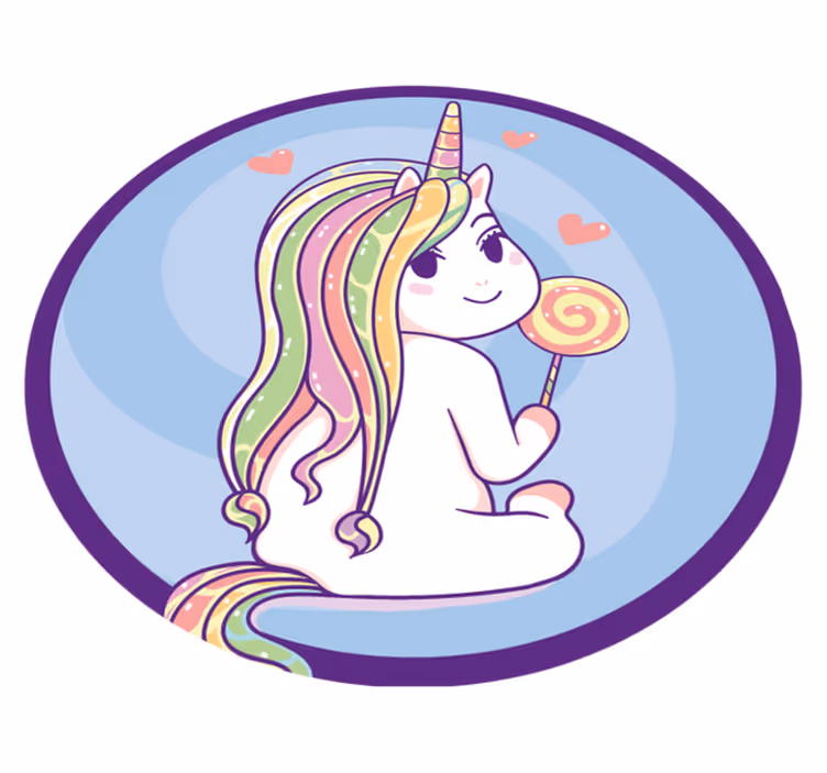 Covor anime vinil unicorn animal - TenStickers