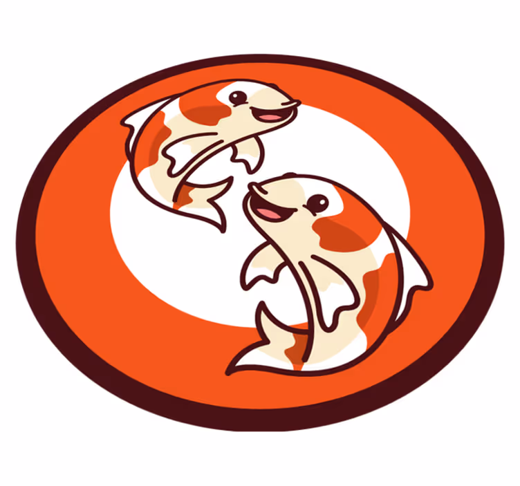 Covor anime koi pește animal - TenStickers