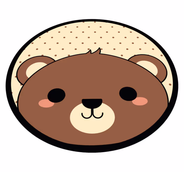 Covor de vinil pepiniere desen animat urs - TenStickers