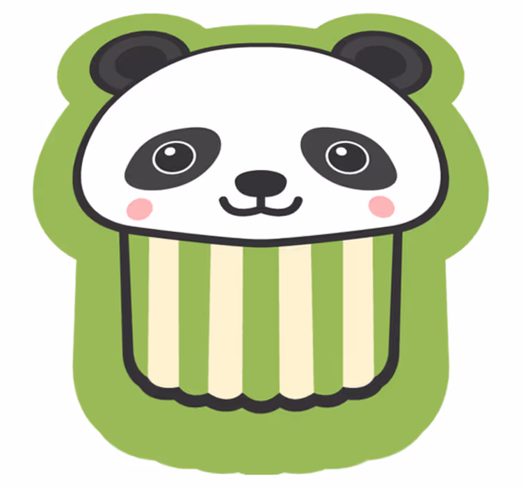 Covor anime panda fericit panda - TenStickers