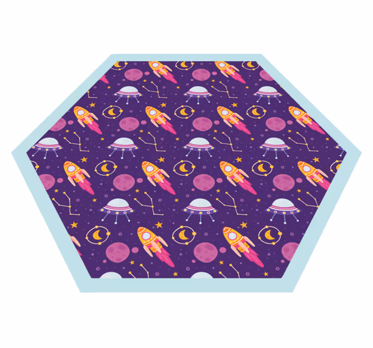 Covor de vinil pentru copii cu tematică spațială - TenStickers