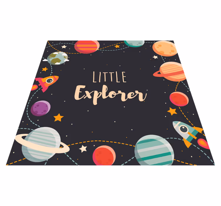 Covor de vinil personalizat pentru exploratorii spațiului cosmic - TenStickers