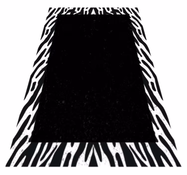 Covor zebra negru cu imprimeu animal - TenStickers