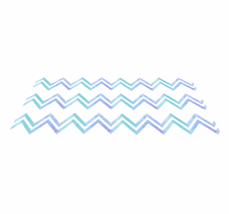 Covor de vinil geometric armonie modelată în zig-zag - TenStickers