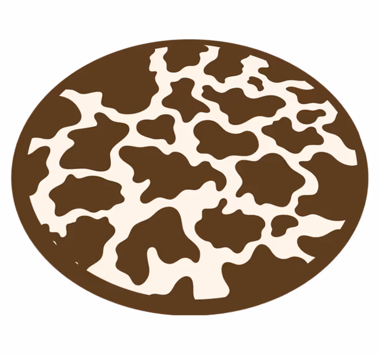 Covor vinil print animalier piele de vacă circulară - TenStickers