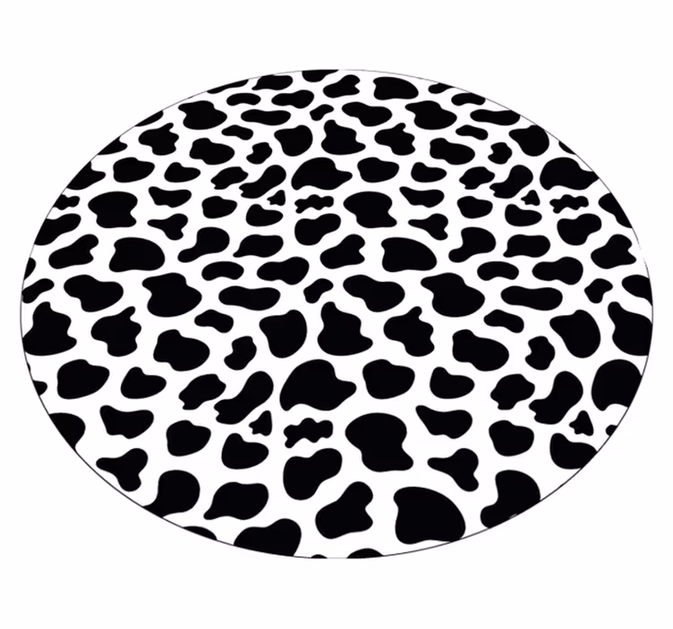 Covor de vinil cu imprimeu animal de vacă neagră - TenStickers