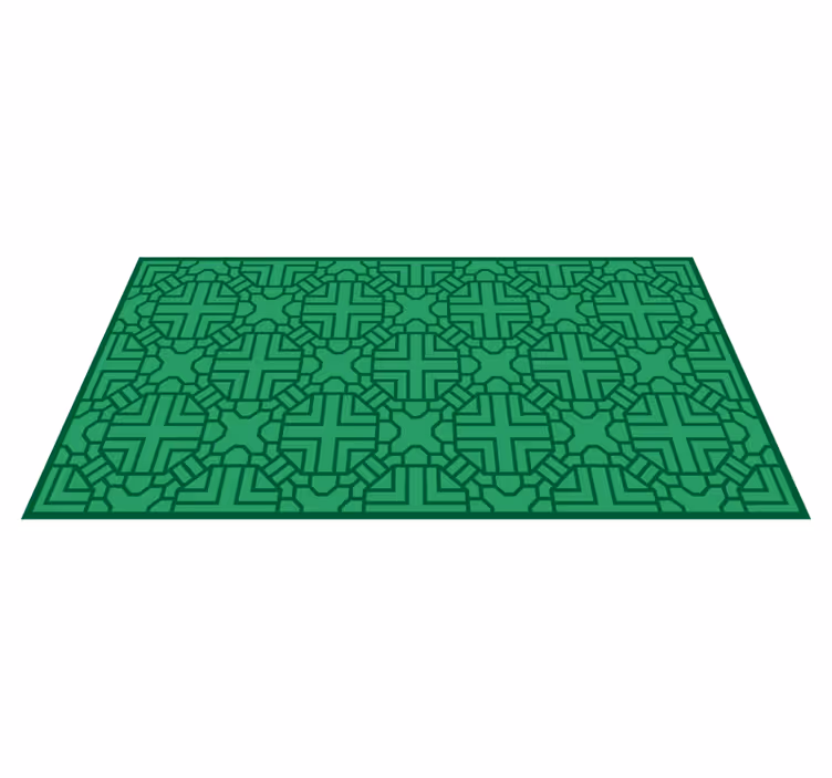 Covor de vinil geometric model verde geometric - TenStickers