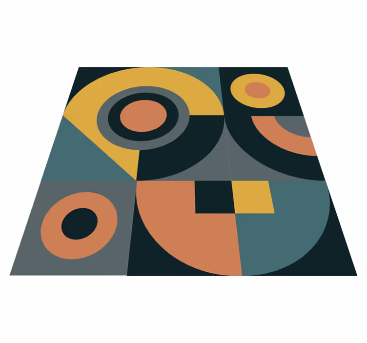 Covor de vinil geometric compoziția formelor geometrice - TenStickers