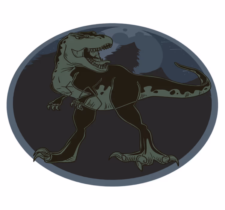 Covorul întunecat de animale t-rex sălbatice - TenStickers