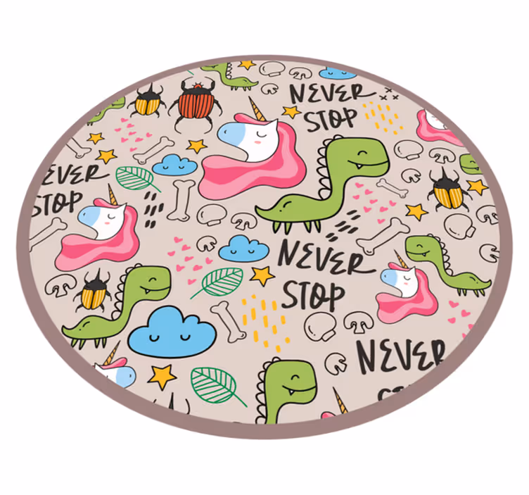 Covor de vinil pentru copii design jucăuș de unicorn - TenStickers