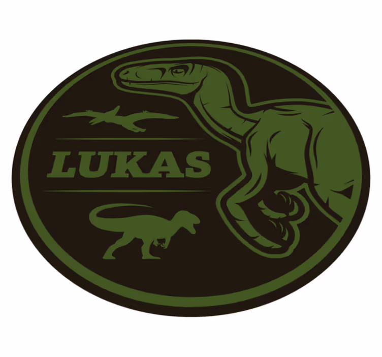 Rapitor dinozaur cu covor text animal - TenStickers