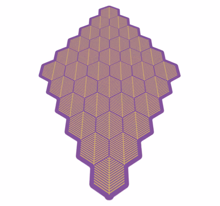Covor de vinil geometric hexagoane geometrice violet - TenStickers