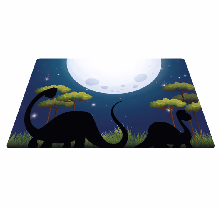 Covor de dormitor dinozaur în natură - TenStickers