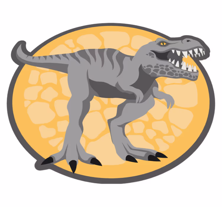 Covor de vinil pentru copii design circular de dinozaur - TenStickers