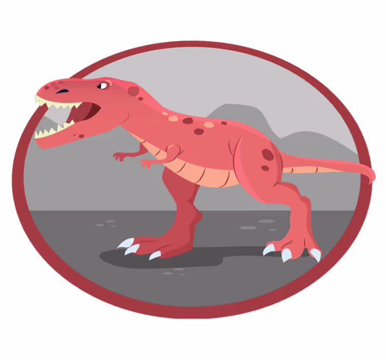 Covor de vinil pentru copii dinozaur timp de joacă - TenStickers