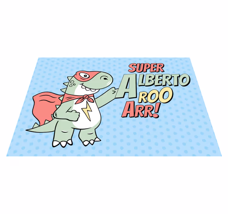 Alții covor de vinil dinozaur super-erou - TenStickers