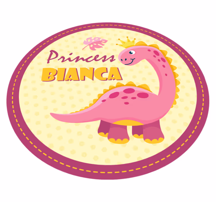 Covor de vinil pepiniere prințesă dinozaur - TenStickers