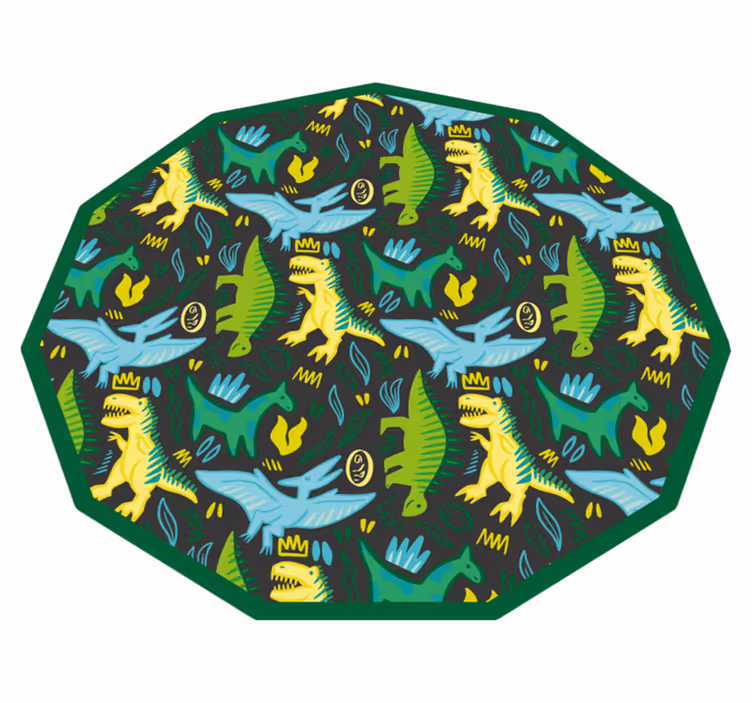 Covor de vinil pentru copii urme de dinozaur - TenStickers