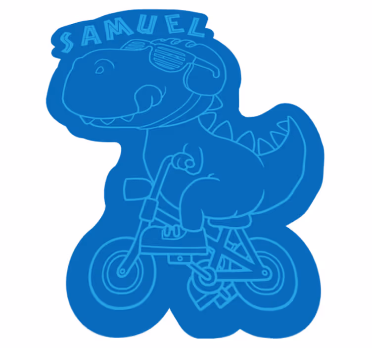 Covor de vinil cu nome dino personalizabil - TenStickers