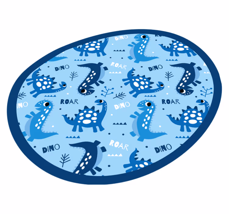 Covoare dinozauri albaștri și dino din vinil - TenStickers