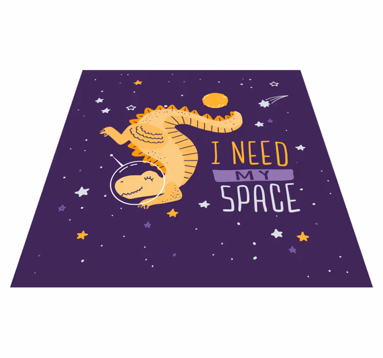 Alții covor de vinil ilustrație de dinozaur spațial - TenStickers