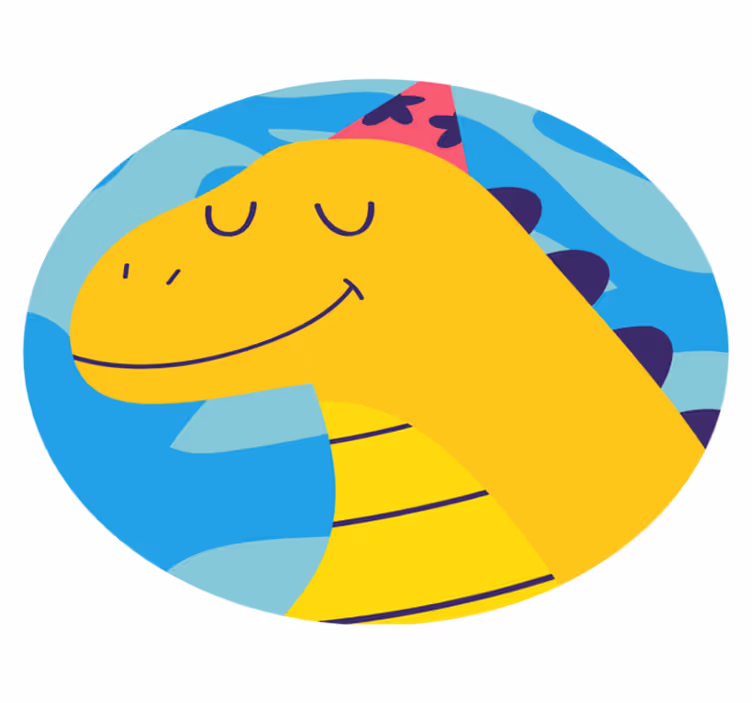 Covor de vinil pentru copii tema petrecerii dinozaurilor - TenStickers