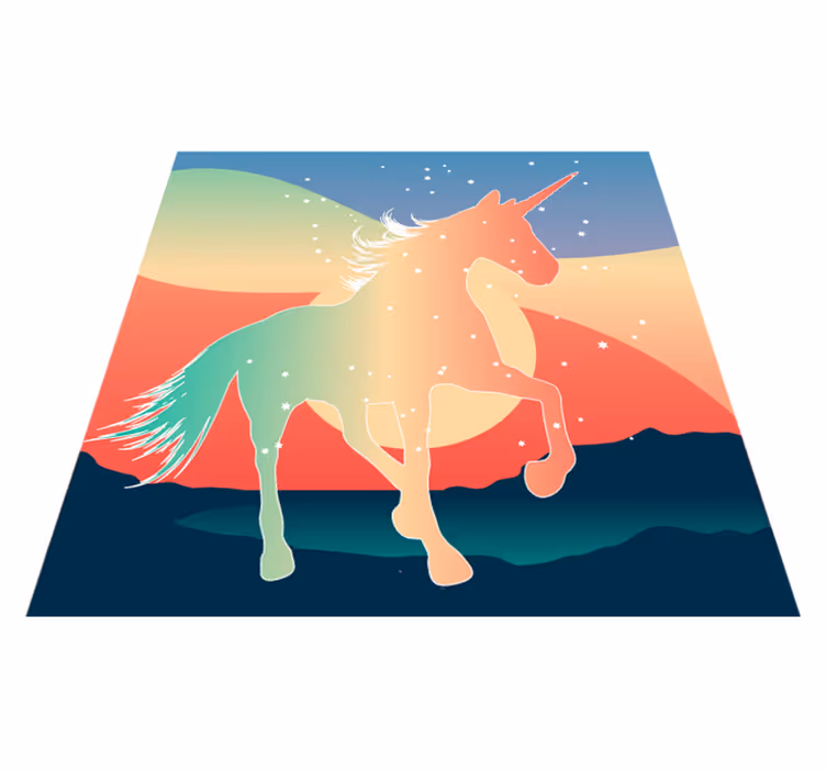 Covor de vinil unicorn curcubeu - TenStickers