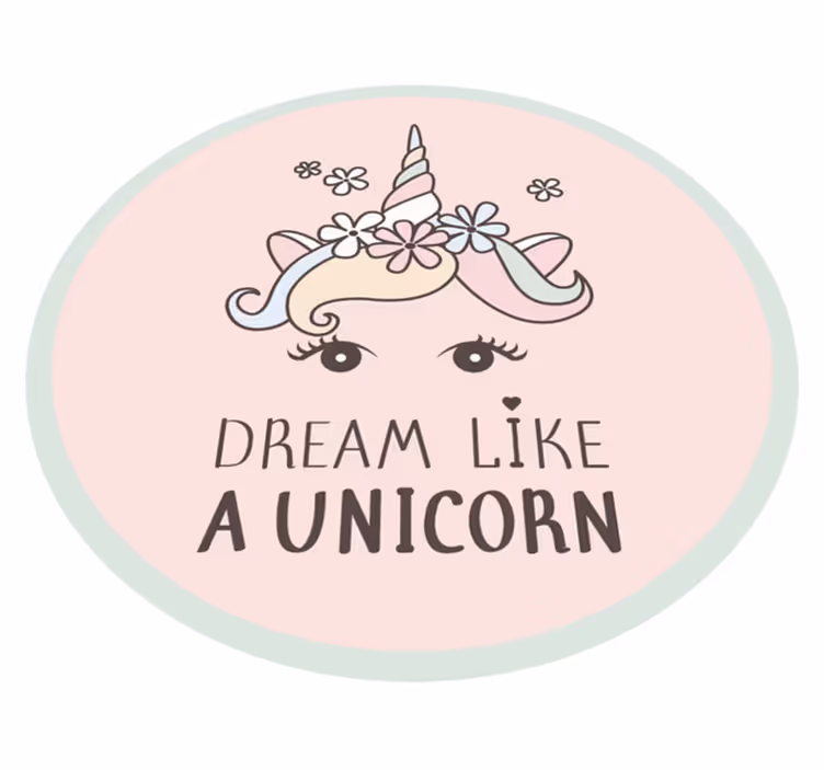 Covor de vinil pepiniere expresie de vis unicorn - TenStickers