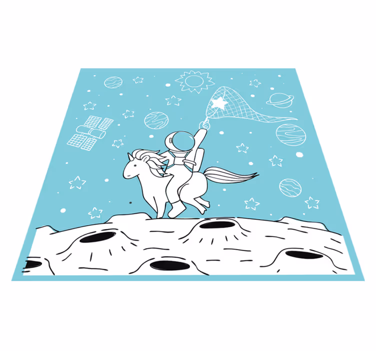 Covor de vinil jocuri motivul aventurii spațiale - TenStickers