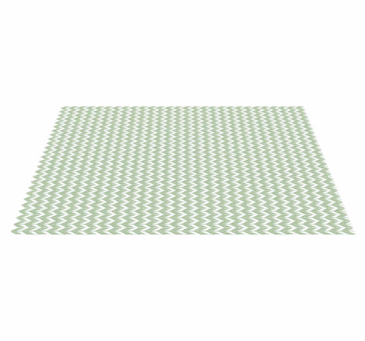 Covor de vinil geometric model chevron verde - TenStickers
