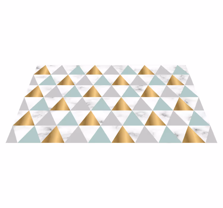 Triunghi de marmură geometrie hol alergători - TenStickers